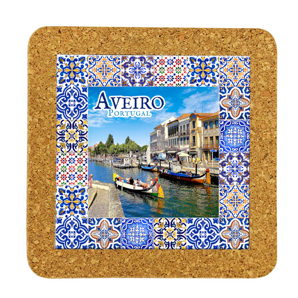 Tile square 15cm with base in cork
