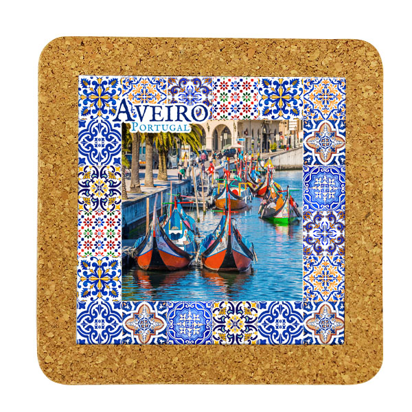 Tile square 15cm with base in cork