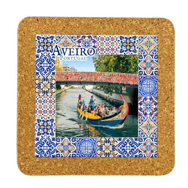 Tile square 15cm with base in cork