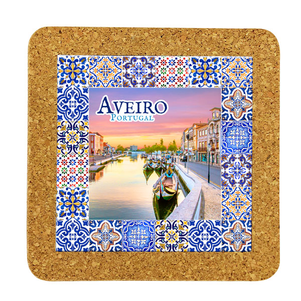 Tile square 15cm with base in cork