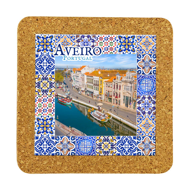 Tile square 15cm with base in cork