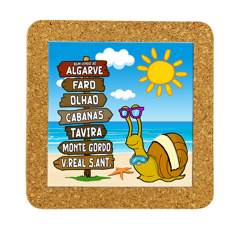 Tile 15cm in cork base