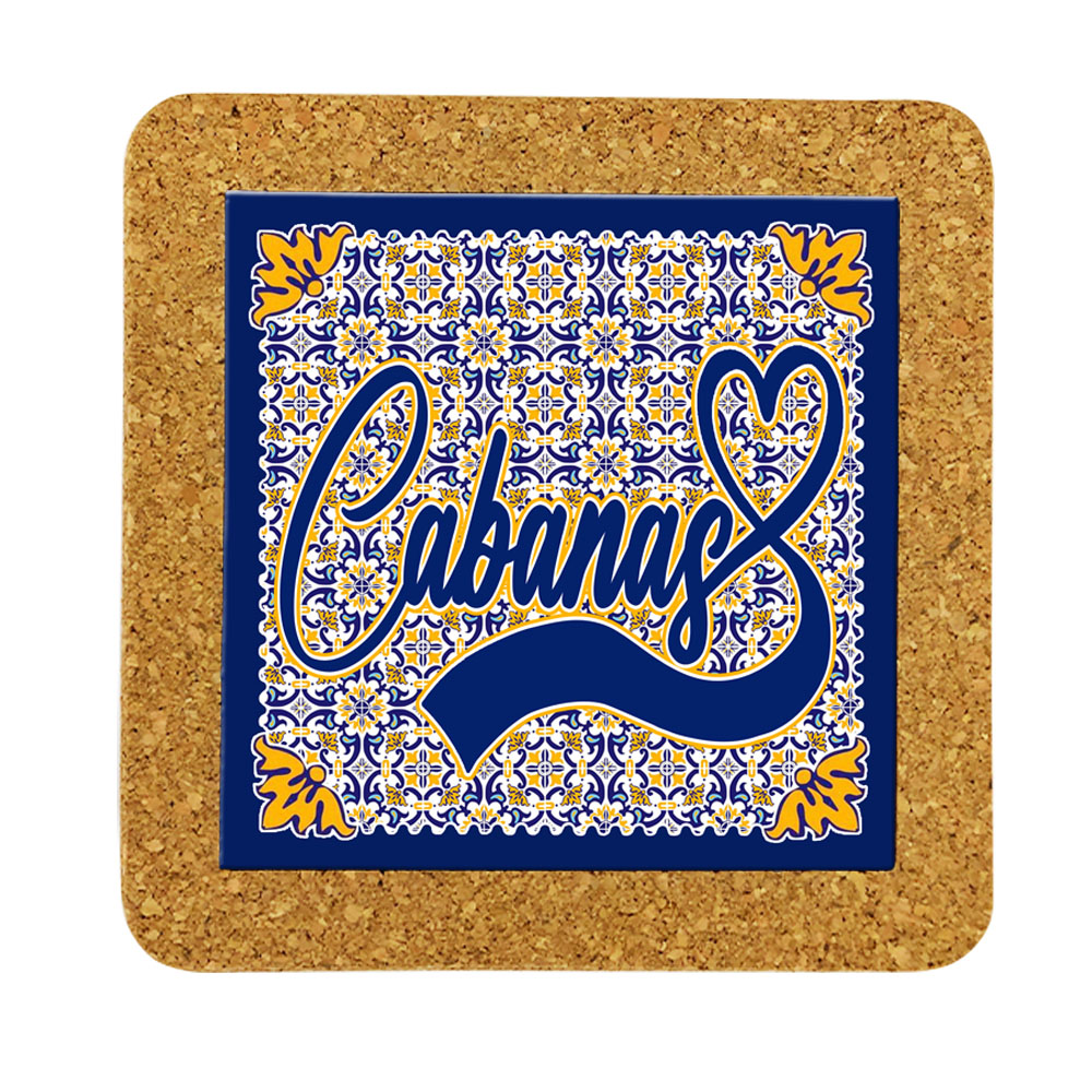 Tile 15cm in cork base
