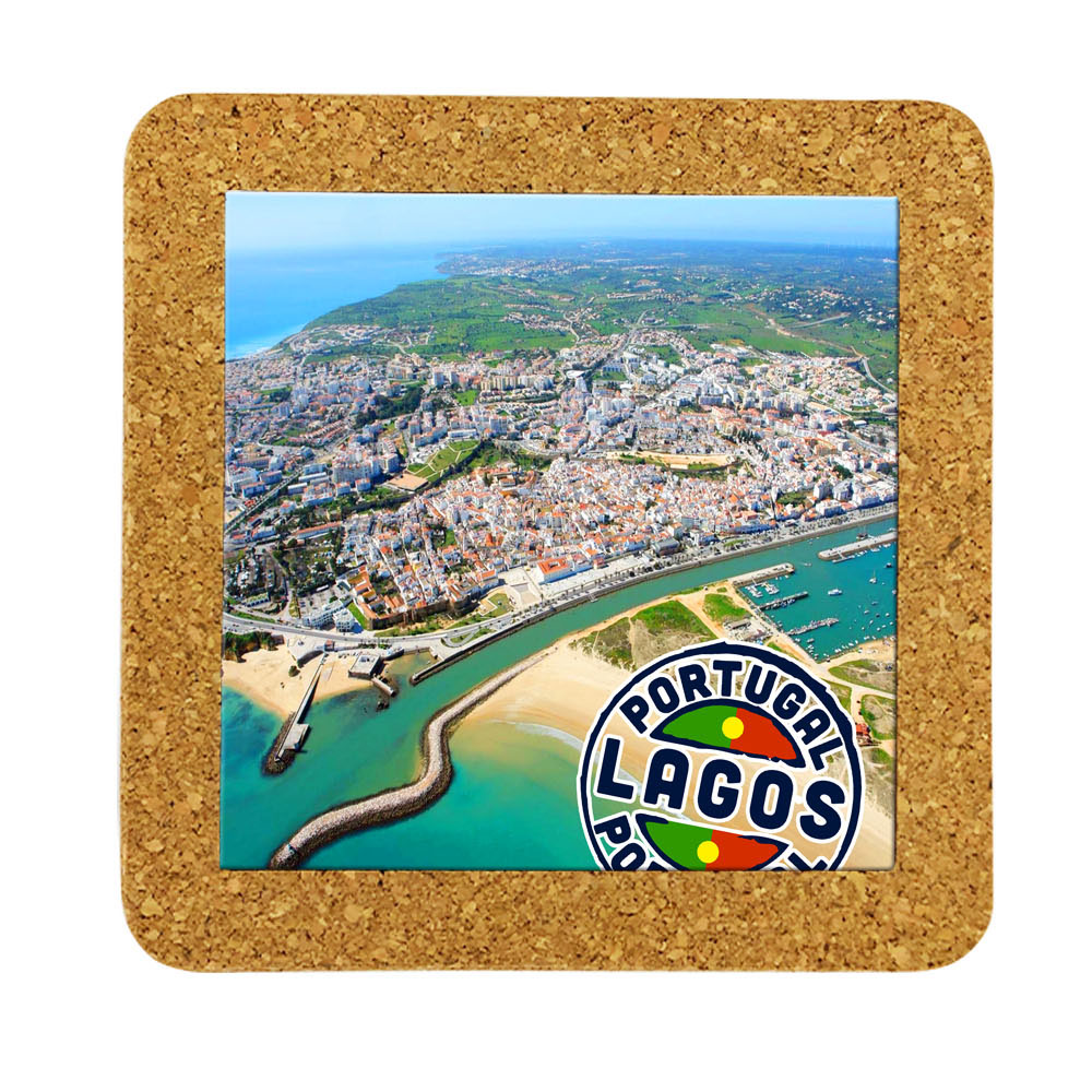 Tile square 15cm with base in cork