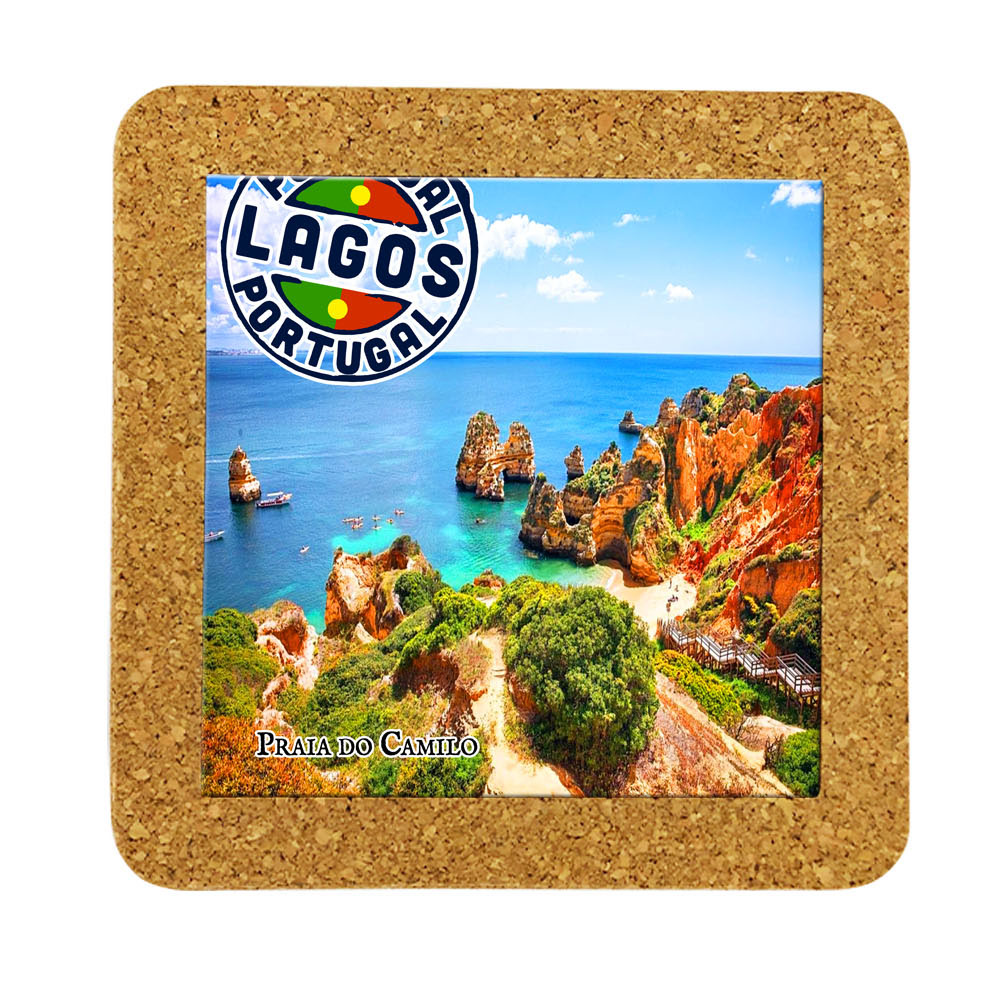 Tile square 15cm with base in cork