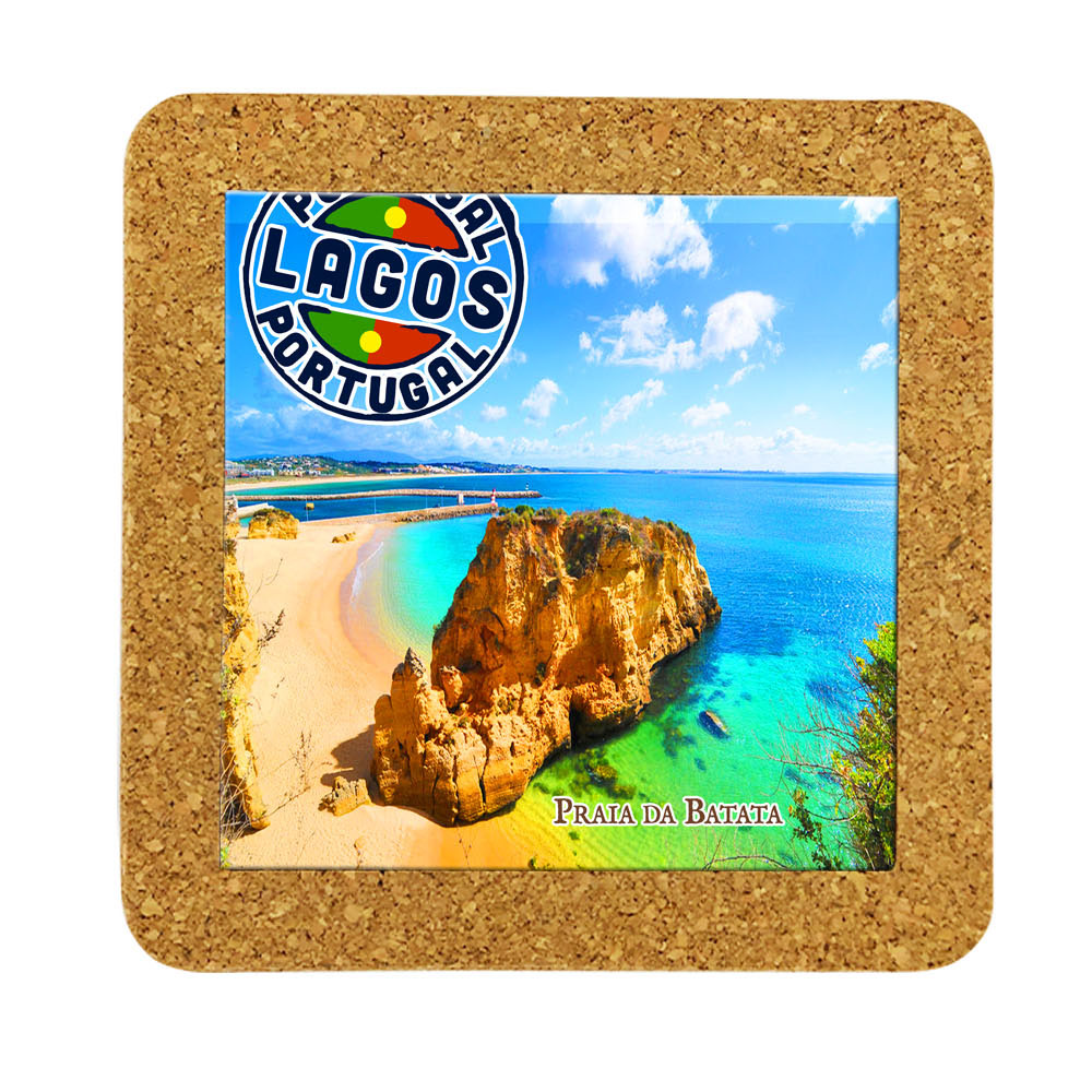 Tile square 15cm with base in cork
