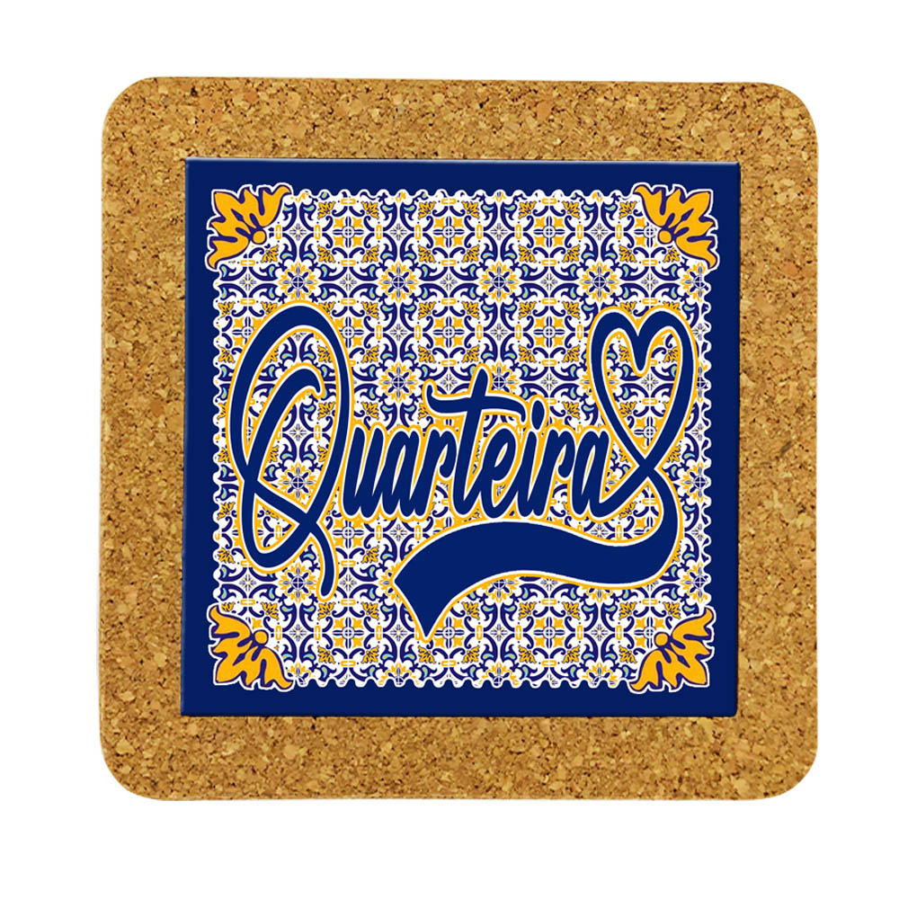 Tile square 10cm with base in cork