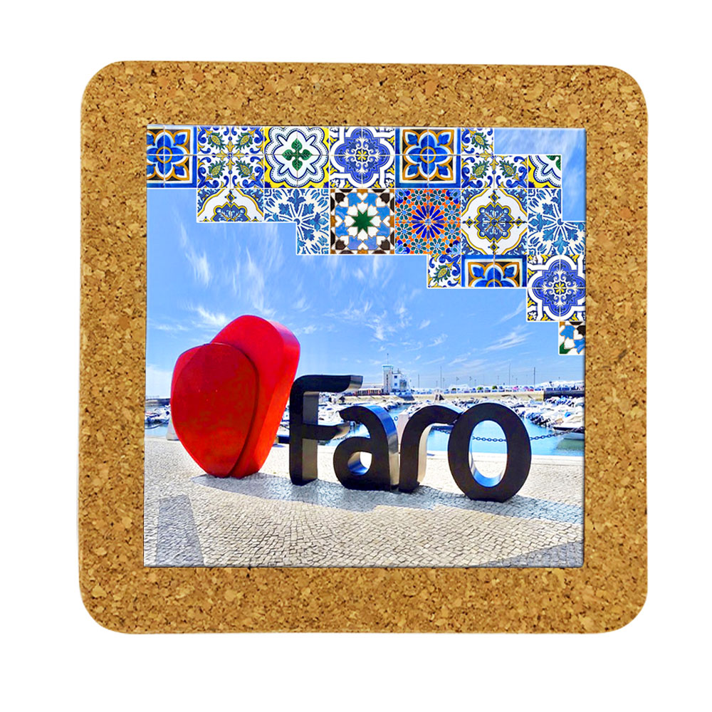 Tile 15cm in cork base