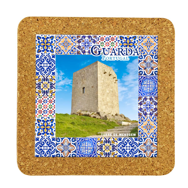 Tile square 15cm with base in cork