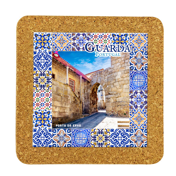 Tile square 15cm with base in cork