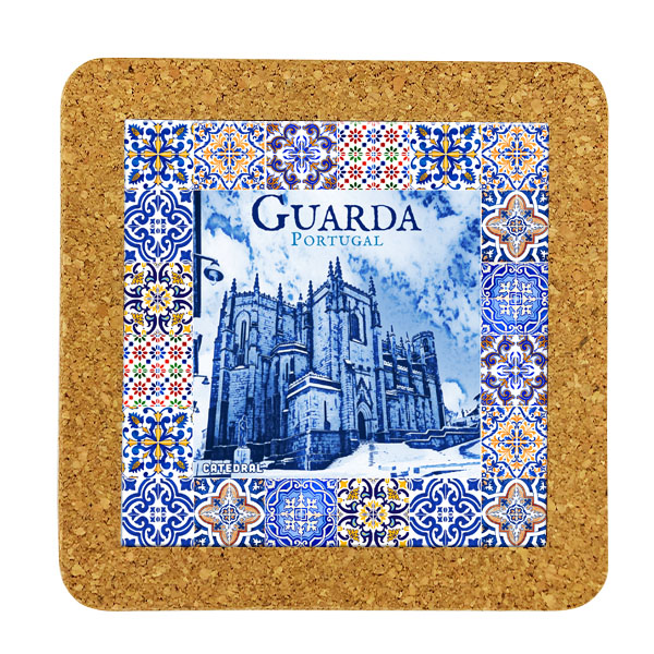 Tile square 15cm with base in cork