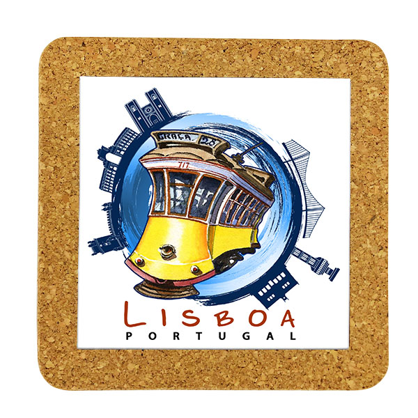 Tile 10cm in cork base