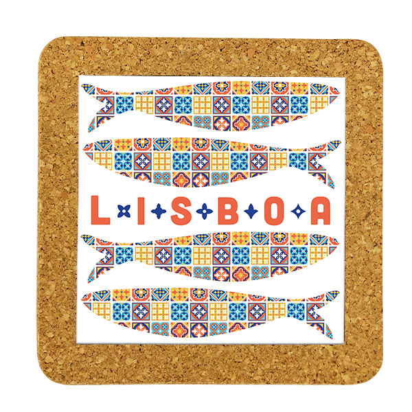 Tile 10cm in cork base