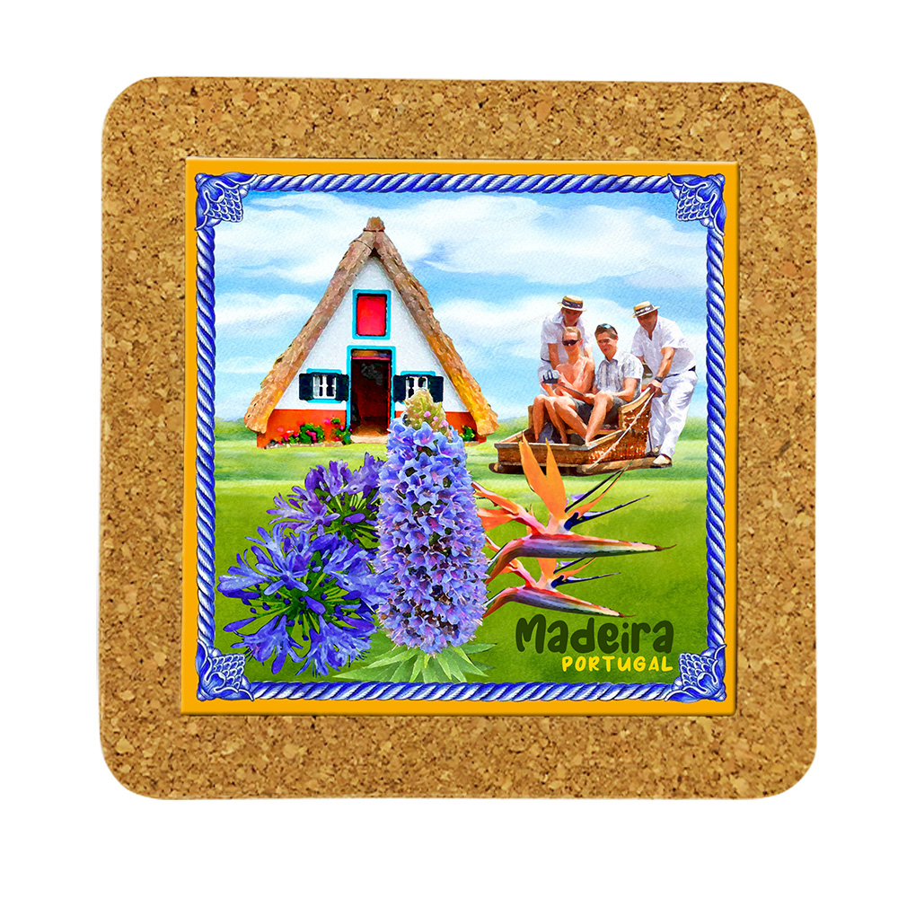 Tile 15cm in cork base