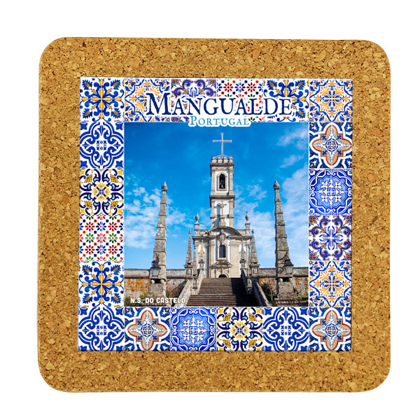 Tile square 15cm with base in cork