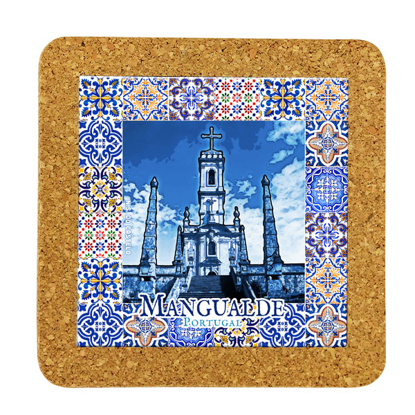Tile square 15cm with base in cork