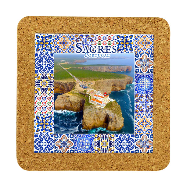Tile square 15cm with base in cork