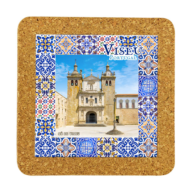 Tile square 15cm with base in cork