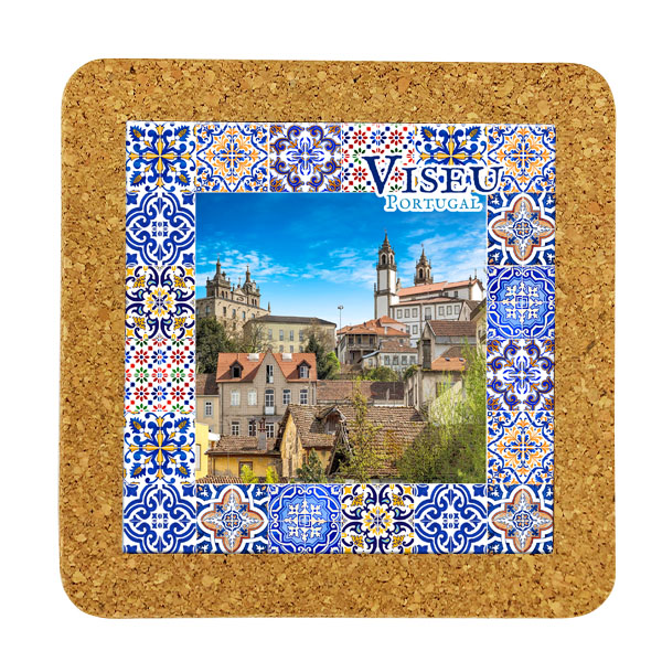 Tile square 15cm with base in cork