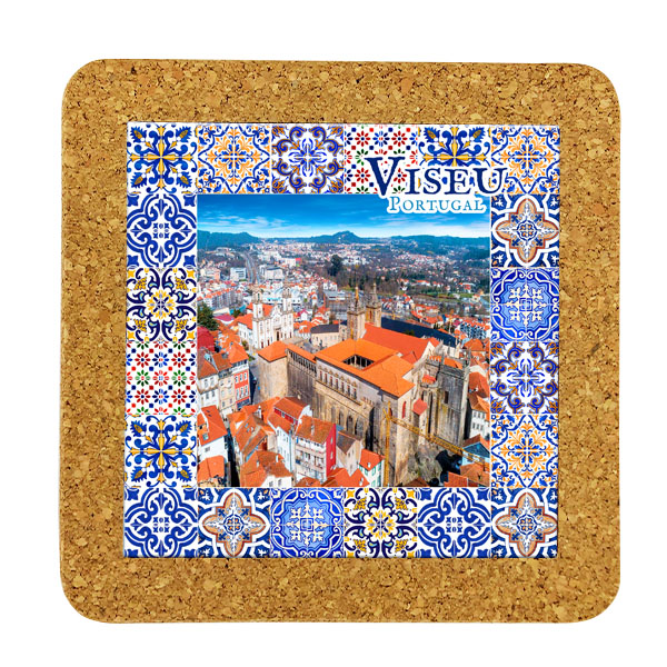 Tile square 15cm with base in cork