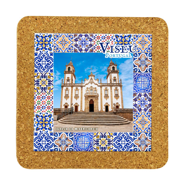 Tile square 15cm with base in cork