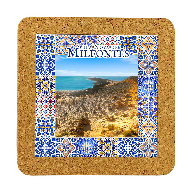 Tile square 15cm with base in cork