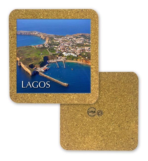 Tile square 10cm with base in cork