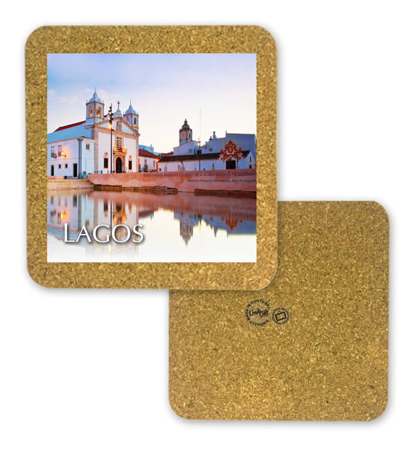Tile square 10cm with base in cork