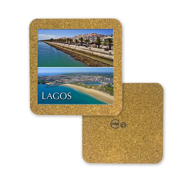 Tile square 10cm with base in cork