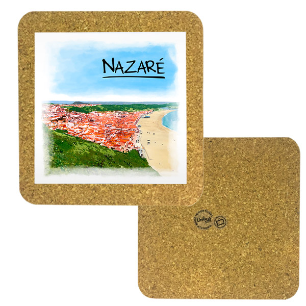 Tile square 10cm with base in cork