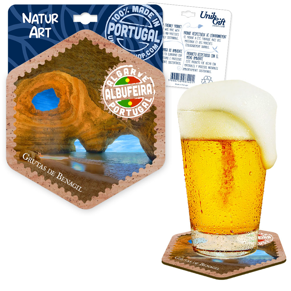 Hexagonal cork coaster