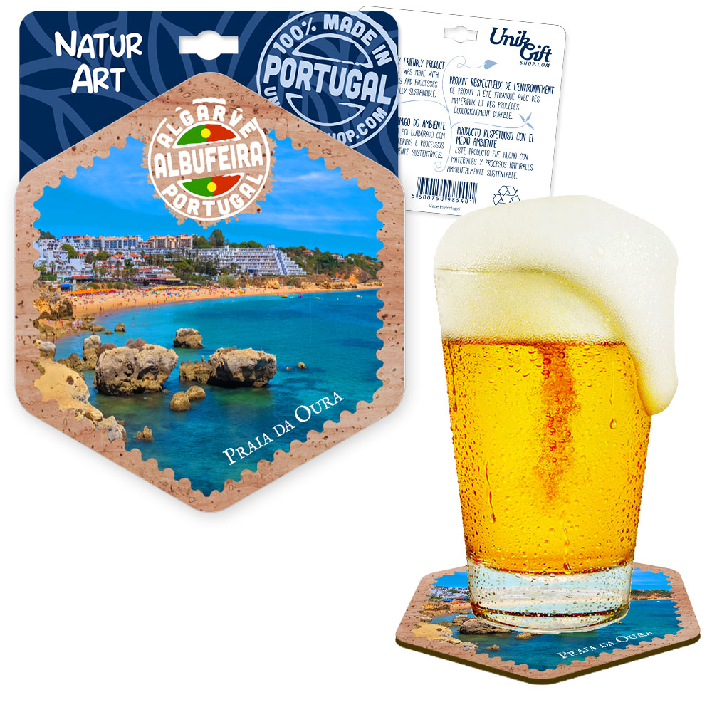 Hexagonal cork coaster