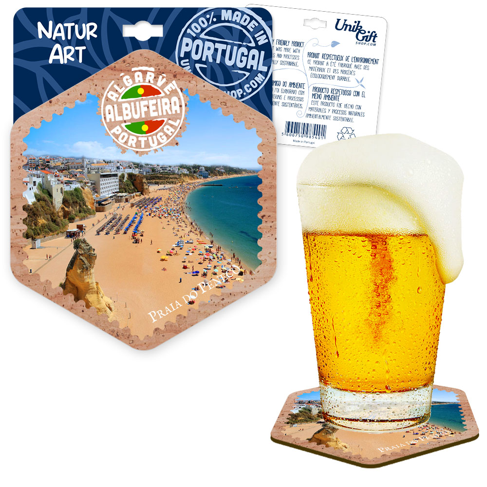 Hexagonal cork coaster