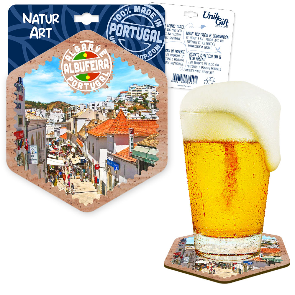 Hexagonal cork coaster