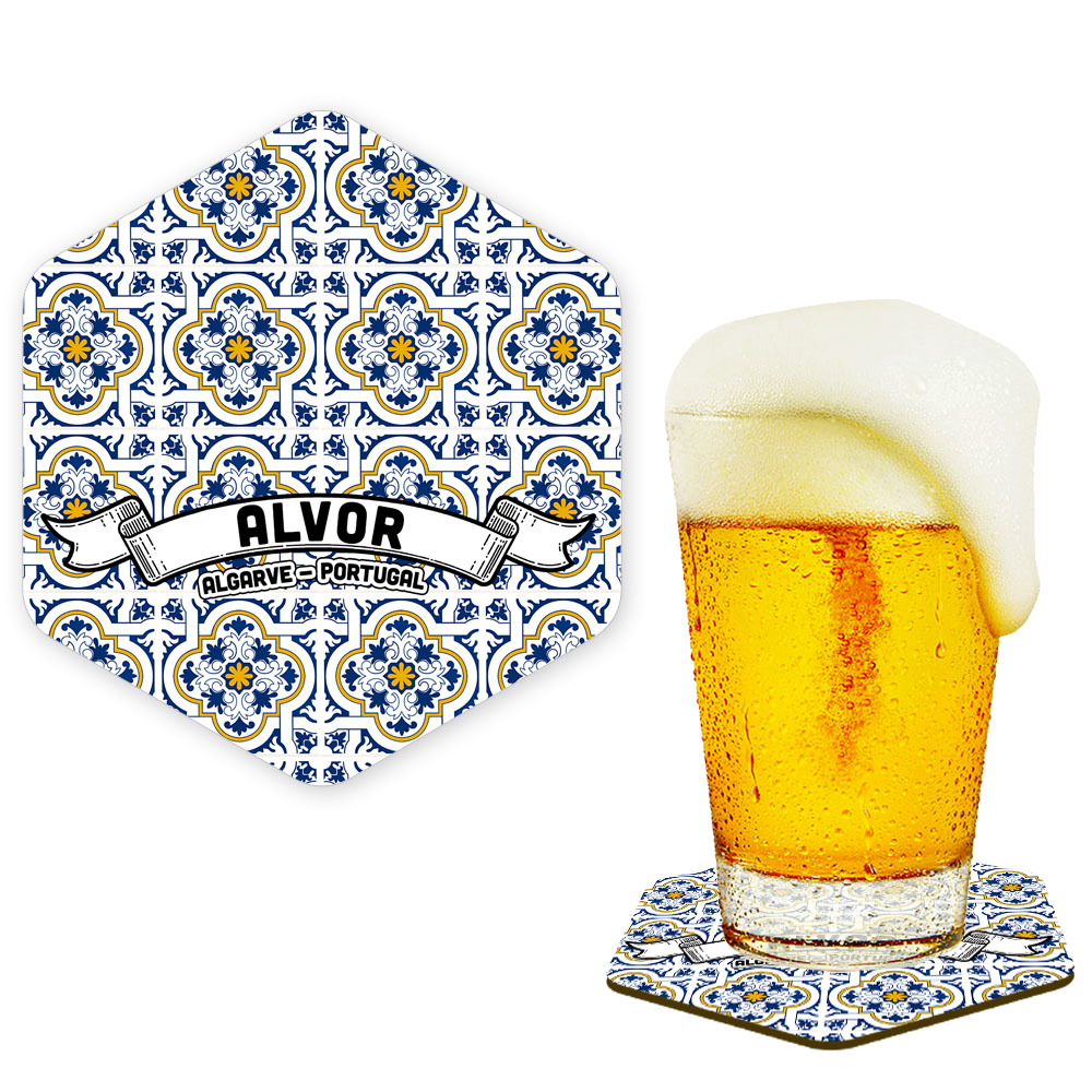 Hexagonal cork coaster