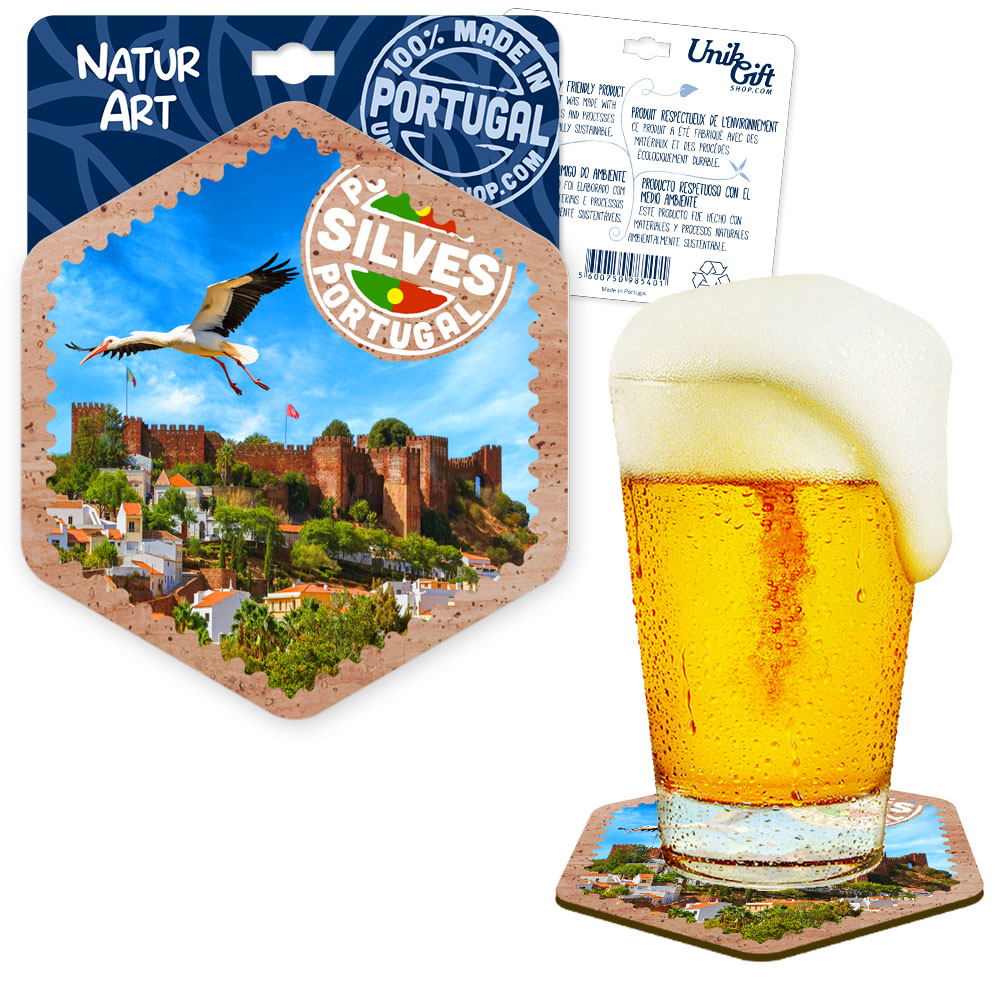 Hexagonal cork coaster