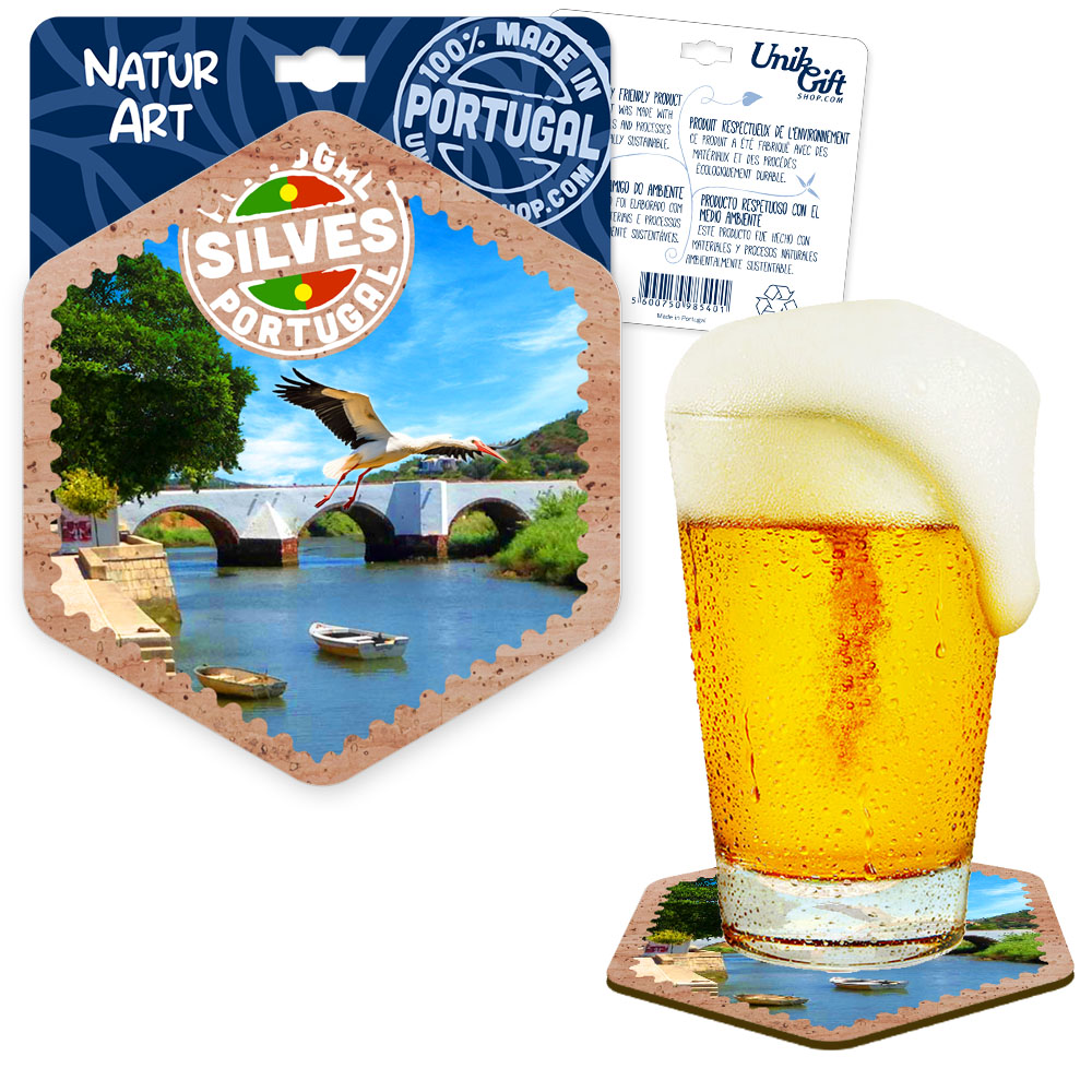 Hexagonal cork coaster