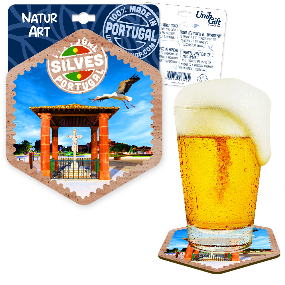 Hexagonal cork coaster