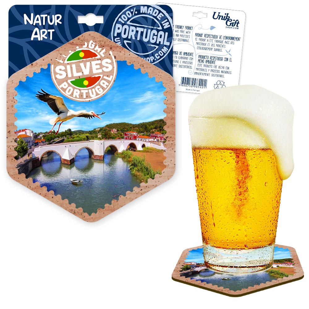 Hexagonal cork coaster