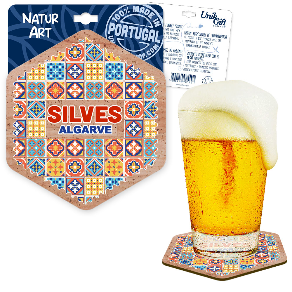 Hexagonal cork coaster