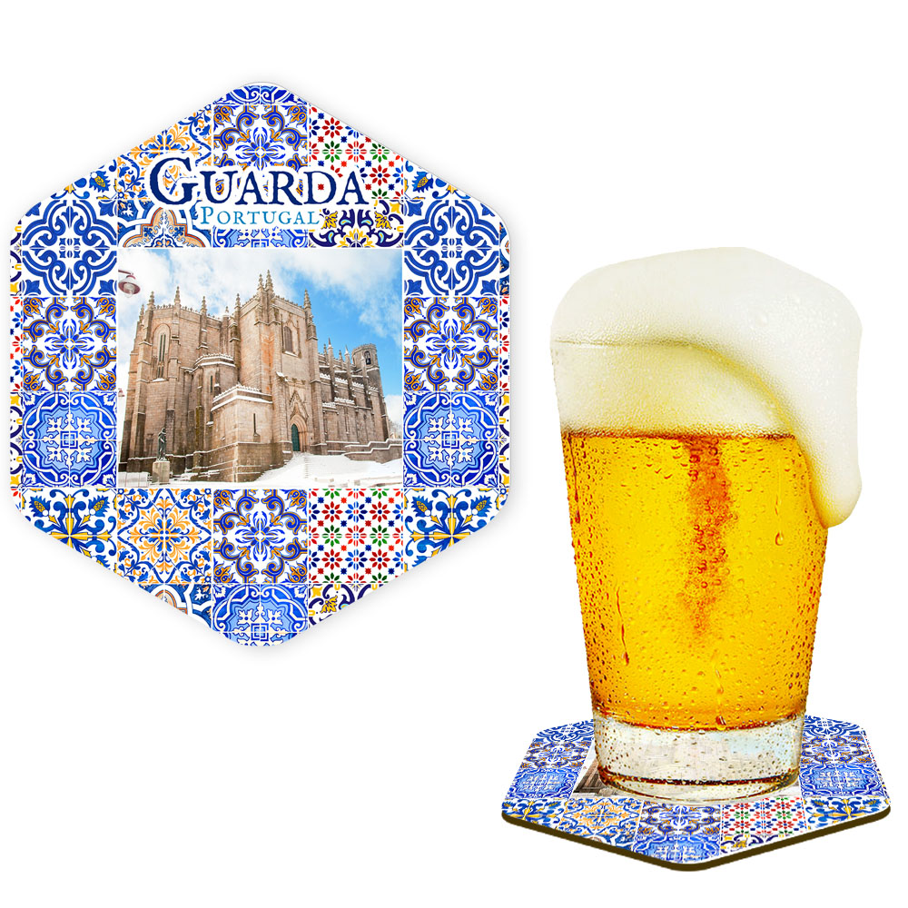 Hexagonal cork coaster