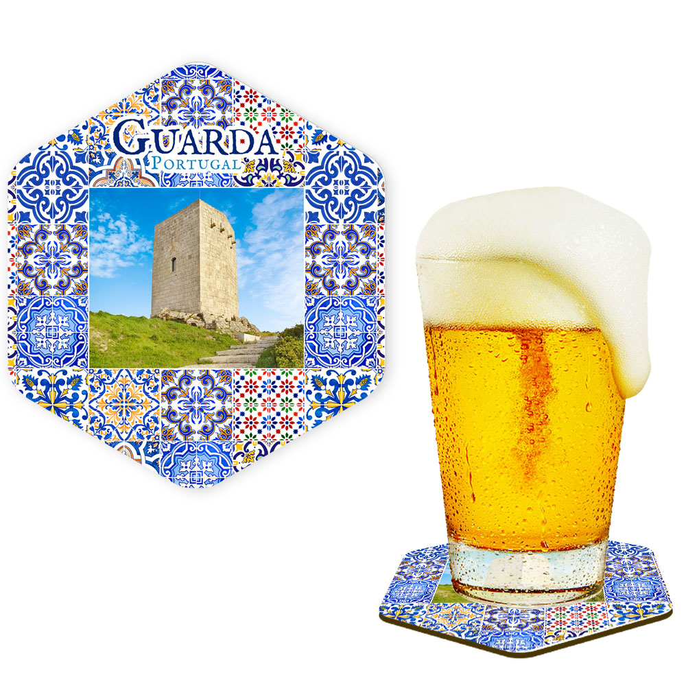 Hexagonal cork coaster