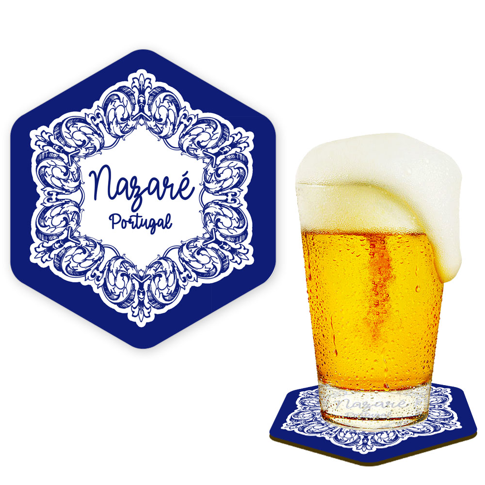 Hexagonal cork coaster