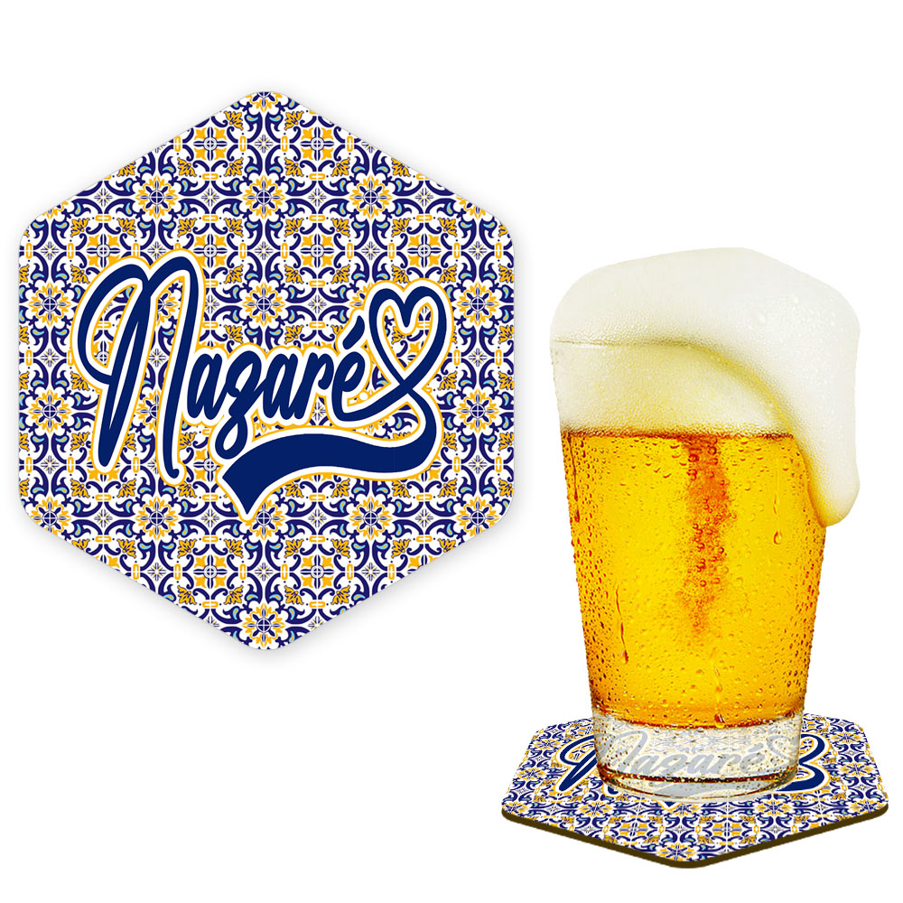 Hexagonal cork coaster