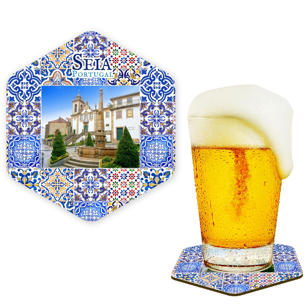 Hexagonal cork coaster