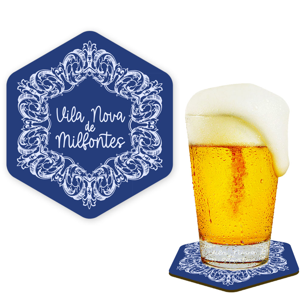 Hexagonal cork coaster