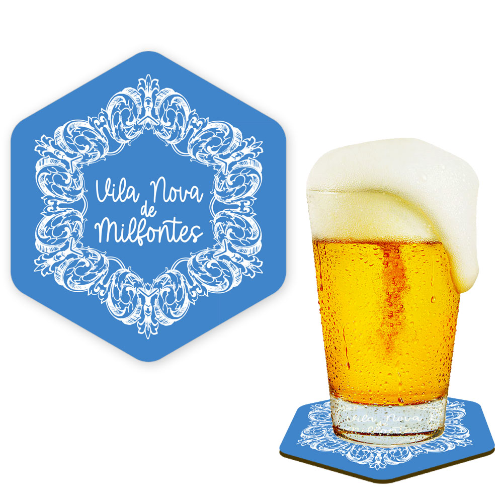 Hexagonal cork coaster