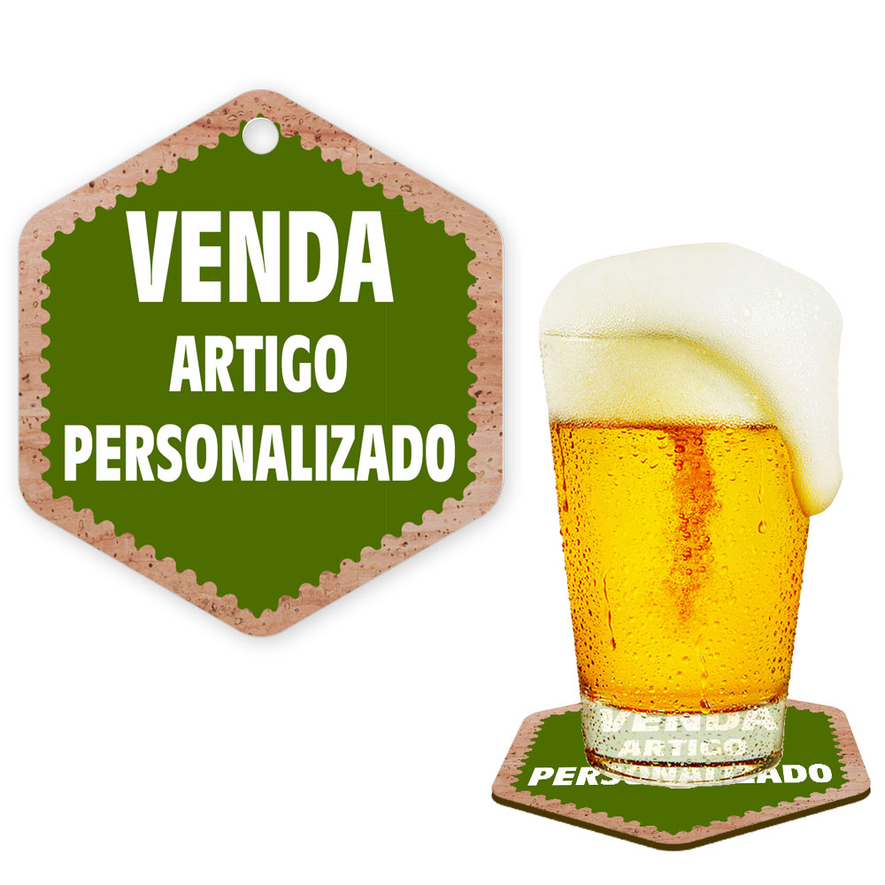 Hexagonal cork coaster