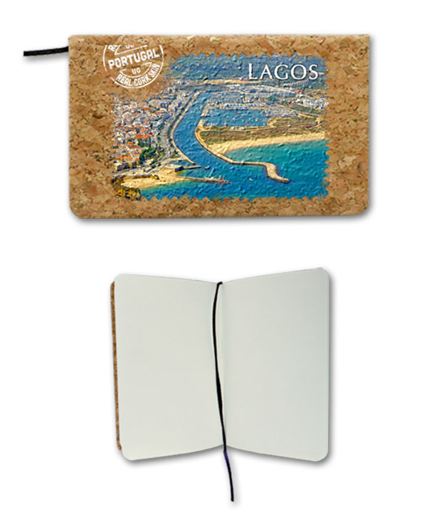 Notepads in cork 9x14cm, 80 sheets