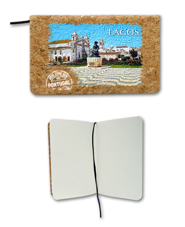Notepads in cork 9x14cm, 80 sheets